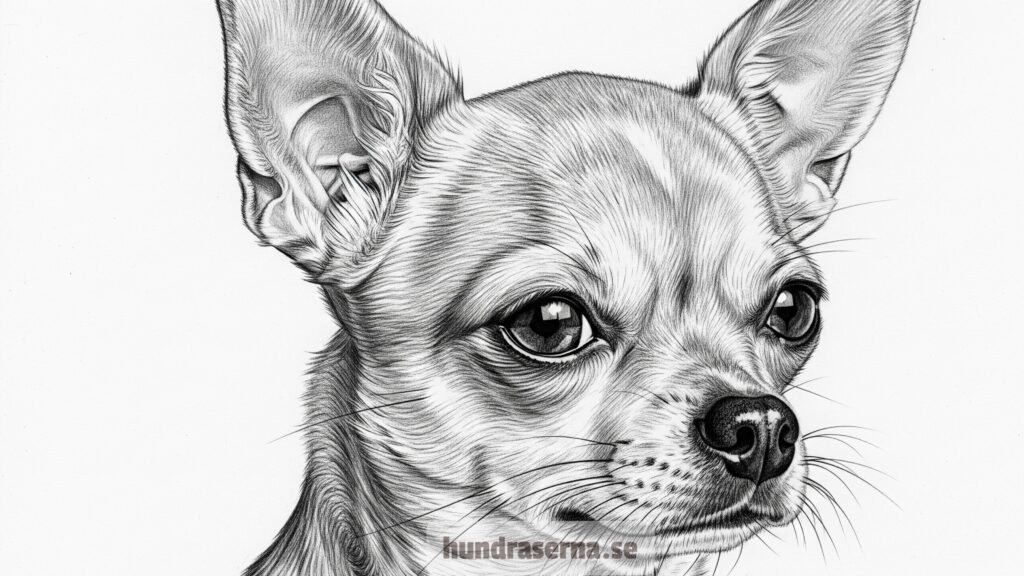 Illustration av en Chihuahua, korthårig